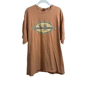 Y2K Don Henley Inside Job Tour 2000 Shirt Mens XL Orange Anvil Cotton Tee